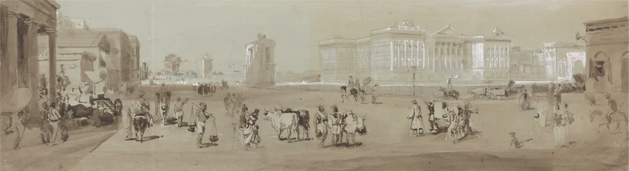 Casa de Gobierno desde la Biblioteca de San Andrés - Calcuta
