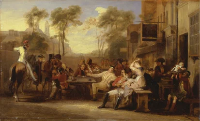 Pensionistas de Chelsea reciben la Gaceta que anuncia la batalla de Waterloo