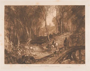 Cazadores en un bosque
