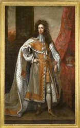 El rey Guillermo III de Inglaterra 1650-1702 con sus vestiduras de coronación