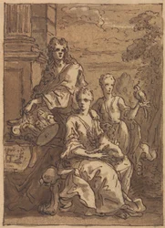 Diseño para el retrato de un arquitecto o un pintor