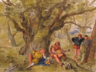 Como gustéis: Acto II, Escena V. Bajo el árbol verde, cantado por Amiens, c. 1875