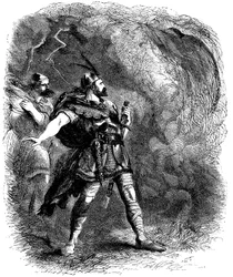 Macbeth y Banquo encontrándose con las tres brujas, 1858