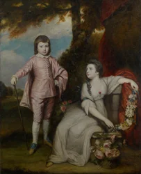 George Capel, Vizconde Malden 1757-1839, y Lady Elizabeth Capel 1755-1834, 1768