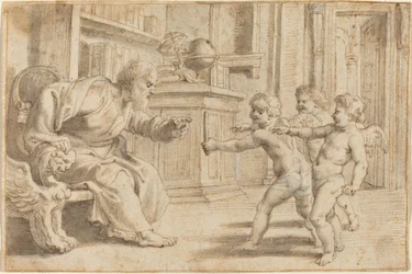 Putti probando la percepción de profundidad de un hombre