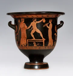 Sátiro bailando Crátera apulia, ca. 420-410 a.C.
