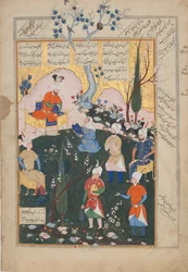 Nacimiento de Zal, Folio de un Libro de Reyes Shahnama
