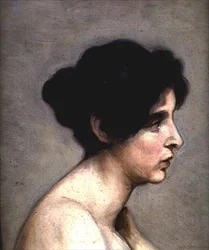 Estudio de retrato de Marie Kroyer