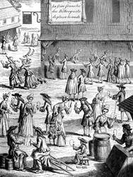 Feria de copa y bola, durante el reinado de Luis XIV, Francia, siglo XVII 1882-1884