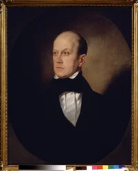 Retrato del escritor y filósofo ruso Piotr Yakovlevich Chadaev (1794-1856) Pintura de Sandor Kozina (1808-1873) 1848 Museo Estatal de Historia, Moscú