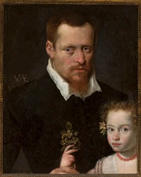 Retrato de un hombre con su hija