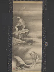 Lu Shang (Tai Gongwang) Pesca (tinta sobre papel)