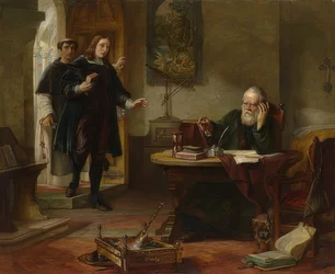 John Milton visitando a Galileo Galilei. 1847