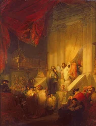 Lectura de la ley en una sinagoga