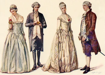 Ropa durante el reinado de Jorge II 1760-1776, 1903, 1937