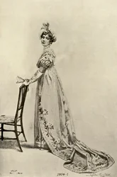 Vestido imperio usado en Filadelfia, ahora en Memorial Hall, 1804, 1903, 1937