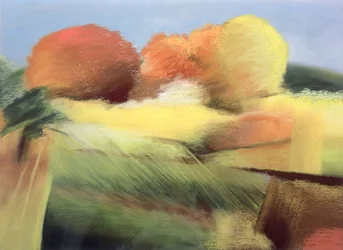 Autumn Flaming, 2001 (pastel sobre papel)