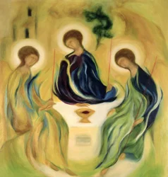 Interpretación del icono de la Trinidad de Rublev