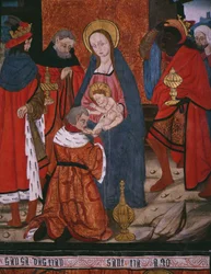 Adoración de los Magos, panel de la Iglesia San Andrés de Tortura, finales del siglo XV-principios del siglo XVI