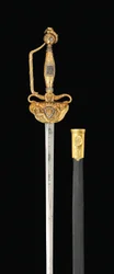 Una importante espada con empuñadura de oro con diamantes, c.1814-15
