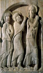 Cristo y los peregrinos de Emaús, realizado por el maestro de San Domingo de Silos