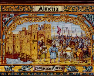 Conquista de Almería por los Reyes Católicos en 1488 (cerámica)