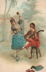 Flamenco (litografía en color)