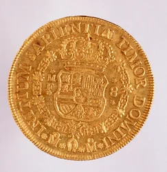 Moneda de oro (8 escudos) de España: reinado de Felipe V
