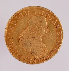 Moneda de oro (8 escudos) de España: reinado de Fernando VI