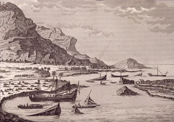 Hernán Cortés (1485-1547) ordena el hundimiento de sus barcos, México, julio de 1519