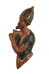 Escultura de tilo tallada de un soldado de la cruz, España, c.1600