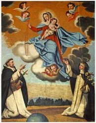 Nuestra Señora del Rosario con San Domingo y Santa Catalina de Siena