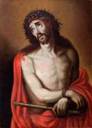 Museo parroquial. Pintura. Ecce homo. Escuela de Madrid. Óleo sobre lienzo. Siglo XVII.