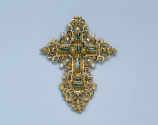 Colgante de una cruz, 1550-1600