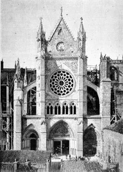Restauración de la catedral de León, España