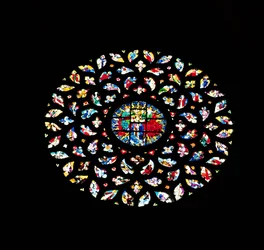 Rosetón que representa la Asunción de la Virgen, c.1460