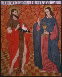 San Juan Bautista y San Juan Evangelista, panel de la Iglesia San Andrés de Tortura, finales del siglo XV-principios del siglo XVI