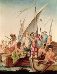 La llegada de Hernando Cortés (1485-1547) a México