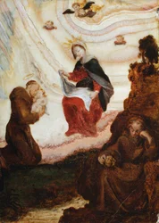 La Virgen y el Niño apareciéndose a San Francisco (óleo)