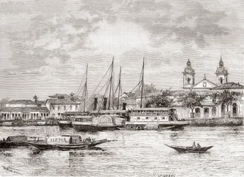 El puerto de Manaos, Estado de Amazonas, Norte de Brasil