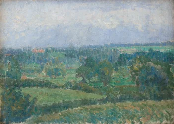 Paisaje campestre, c. 1909-10 (óleo sobre lienzo)