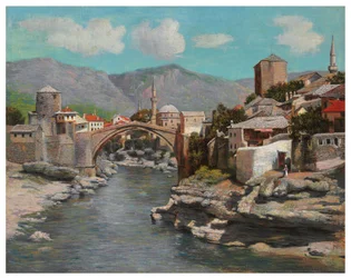 El Puente Viejo en Mostar, Bosnia