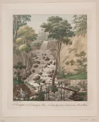 Una cascada en Liselund en Møn