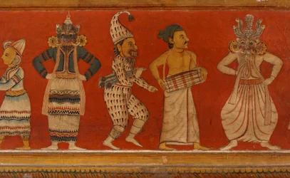 Pintura mural en la Casa de Imágenes del Templo Subdharama, Dehiwala