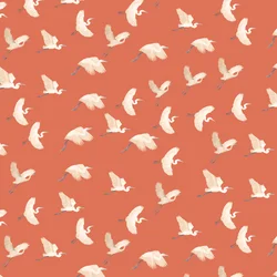 Egrets pattern II, 2022 (lápiz de grafito y digital)