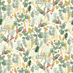 Holiday holly pattern light, 2021 (lápiz de grafito y digital)