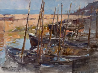 A Sketch, Mousehole Harbour, Cornualles (óleo sobre lienzo)