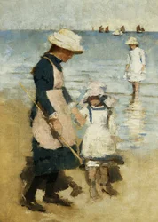 Niños en la playa, c.1891