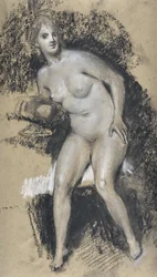 Desnudo Femenino Académico (dibujo)