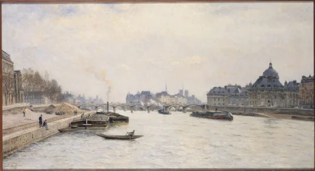 Puente de las Artes, vista desde el Puente Real, hacia 1884 (óleo)
